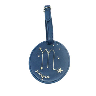•Zodiac Leather Luggage Tag by Hang - Scorpio - Accessory