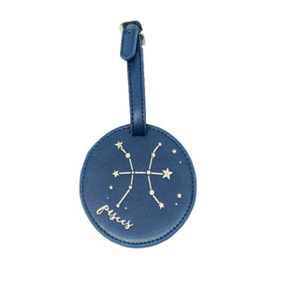 •Zodiac Leather Luggage Tag by Hang - Pisces - Accessory