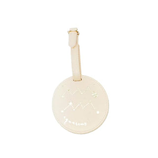 •Zodiac Leather Luggage Tag by Hang - Aquarius - Accessory