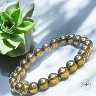 Protection & Good Fortune Pyrite Healing Bracelet ✨