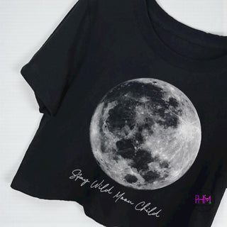 Stay Wild Moon Child Black Cropped Tee ✨🌙