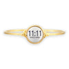 11:11 Make A Wish Bangle Bracelet - Silver on Gold