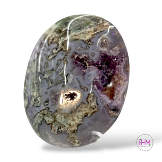 Tranquil Purple Moss Agate Palm Stones 💜🌿🔮