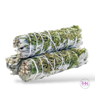 White Sage with Ruda Rue Smudge Bundle 🌿✨