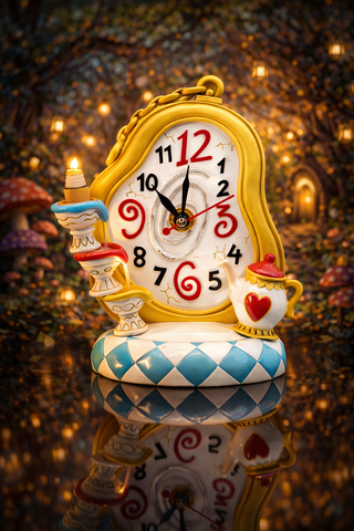 Mad Tea Party Clock Back Flow Incense Burner 🕰️