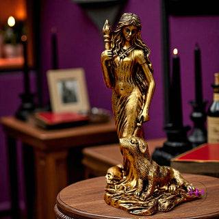 Enchanted Golden Hekate Statue 🔑