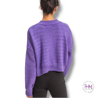 Bloom & Boss Up Lilac Cardigan Sweater 🪻✨