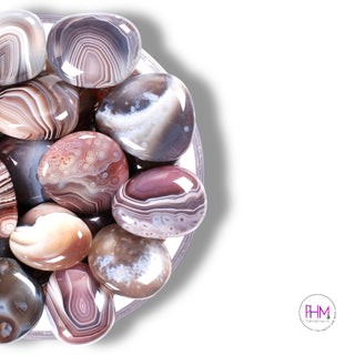 Botswana Agate Tumbled Stones 🖤🤍