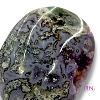 Tranquil Purple Moss Agate Palm Stones 💜🌿🔮
