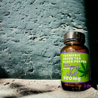 CBD Infused Turmeric | Green Tea | Black Pepper Capsules