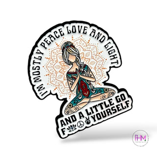 I’m Mostly Love and Light and a Little Go F*ck Yourself Enamel Pin 💖🖕✨