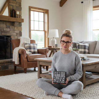 🖤 Key To Looking Fabulous Box Sign | Primitives by Kathy