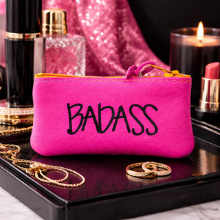 Uptown Sass Leather Zipper Pouch ✨