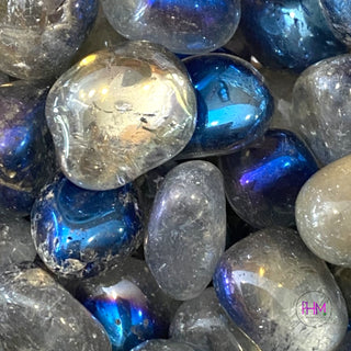 Mystic Blue Aura Quartz Tumbled Stone 💙