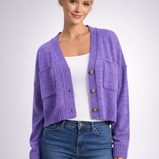 Bloom & Boss Up Lilac Cardigan Sweater 🪻✨