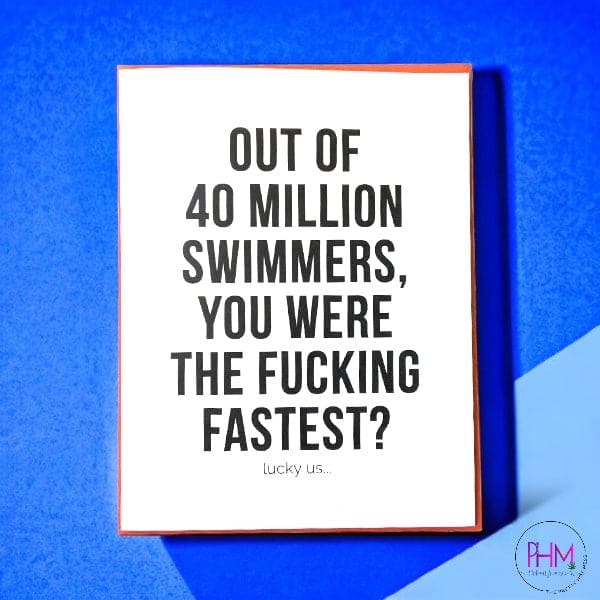 40 Million Swimmers Greeting Card