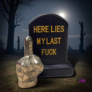 Here Lies My Last F*ck Crystal Headstone 🪦✨