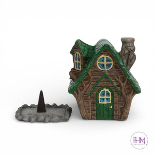 🏡 Enchanted Cottage Back Flow Incense Burner ✨🌿