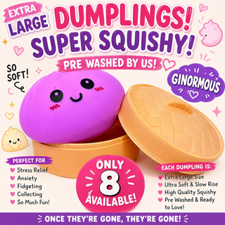 💜🥟 Extra Large Super Squishy Dumplings