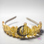 Yellow Aura Quartz with Crescent Moon