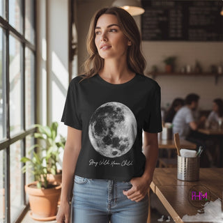 Stay Wild Moon Child Black Cropped Tee ✨🌙