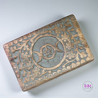 Witchy Soul 🌙 Triple Moon Wooden Box Collection
