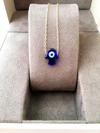 Santorini Hamsa Goddess Necklace 🧿✨