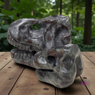 Shadow Fire Yooperlite T-Rex Crystal Carving 🔥🌙