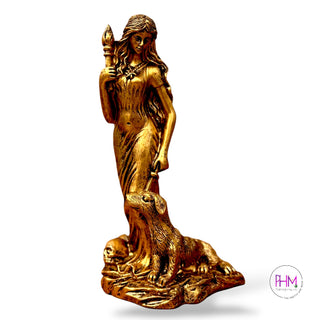 Enchanted Golden Hekate Statue 🔑