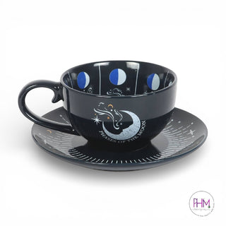 🌙 Moon Phase Teacup & Saucer ✨☕