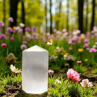 Good Vibes Only Selenite Tower ✨