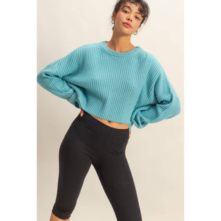 Spring Fling Cropped Knit Sweater 🦋✨