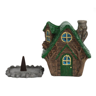 🏡 Enchanted Woodland Cottage Incense Burner ✨🌿