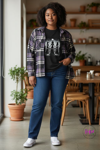 💜 Wicked One Cropped Purple Flannel 💜