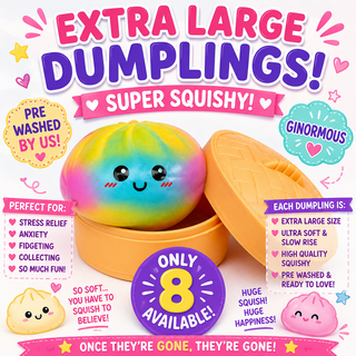 💜🥟 Extra Large Super Squishy Dumplings