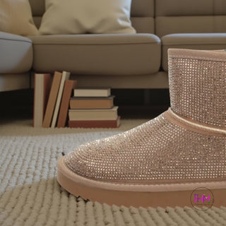 💎 Presley Bedazzled Glam Sherpa Booties 💎