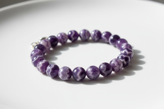 6mm chevron amethyst bracelet