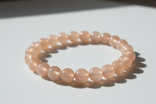 6mm peach moonstone bracelet