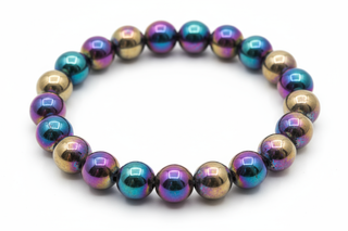 6mm rainbow hematite bracelet