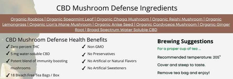 CBD Mushroom Defense Tea by Buddha Tea