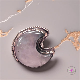 Karma’s Crystal Moon Sterling Silver Ring 🌙