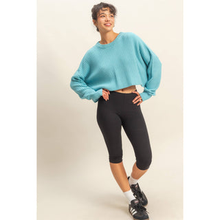 Spring Fling Cropped Knit Sweater 🦋✨