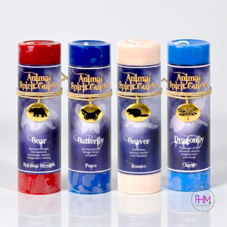 Animal Spirit Guide Pewter Pendant Candle 🕯️🦊🦉🦌✨