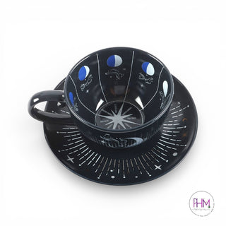 🌙 Moon Phase Teacup & Saucer ✨☕
