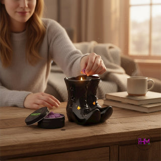 🖤 Black Witch Boots Oil Burner ✨🕯️