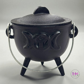 Witching Hour Triple Moon 4.5" Cast Iron Cauldron ⭐️