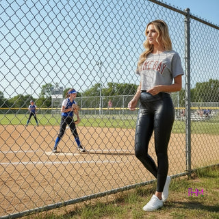 Game Day Puff Women’s Vintage Graphic Crop Top ✨🏈⚾️🥎🏀