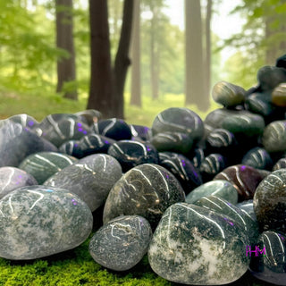 Enchanted Moss Agate Tumbled Stone 🌳