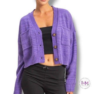 Bloom & Boss Up Lilac Cardigan Sweater 🪻✨