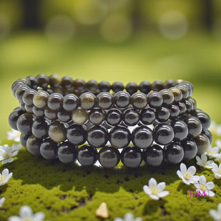 ✨ Shadow Spectrum Obsidian Bracelet 🌈🖤